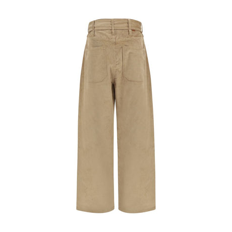 Darkpark Beige Cotton Casual Pants