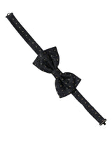 Dolce & Gabbana Men Black Polka Dot Silk Adjustable Neck Papillon Bow Tie