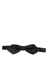 Dolce & Gabbana Men Dark Blue 100% Silk Adjustable Neck Papillon Bow Tie