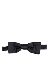 Dolce & Gabbana Men Dark Blue 100% Silk Adjustable Neck Papillon Bow Tie