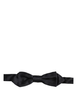 Dolce & Gabbana Men Black 100% Silk Adjustable Neck Papillon Bow Tie