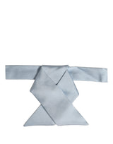 Dolce & Gabbana Men Light Blue SIlk Adjustable Neck Papillon Bow Tie