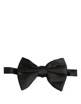 Dolce & Gabbana Men Black 100% Silk Adjustable Neck Papillon Bow Tie