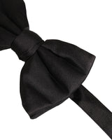 Dolce & Gabbana Men Black 100% Silk Adjustable Neck Papillon Bow Tie