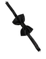 Dolce & Gabbana Men Black 100% Silk Adjustable Neck Papillon Bow Tie