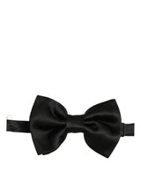 Dolce & Gabbana Men Black 100% Silk Adjustable Neck Papillon Bow Tie
