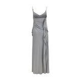 Versace Gray Viscose Casual Dress