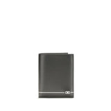 Ferragamo Black Calf Leather Bos Taurus Wallet