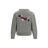 Thom Browne Gray Wool Oves Aries Cardigan