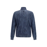 Etro Blue Silk Turtleneck