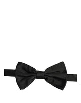 Dolce & Gabbana Men Black 100% Silk Adjustable Neck Papillon Bow Tie