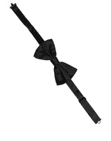 Dolce & Gabbana Men Black 100% Silk Adjustable Neck Papillon Bow Tie