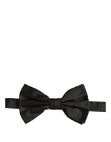 Dolce & Gabbana Men Black 100% Silk Adjustable Neck Papillon Bow Tie