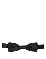 Dolce & Gabbana Men Black 100% Silk Adjustable Neck Papillon Bow Tie