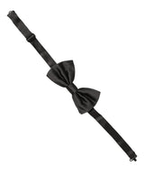 Dolce & Gabbana Men Black 100% Silk Adjustable Neck Papillon Bow Tie