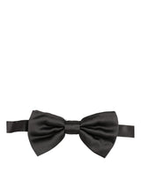 Dolce & Gabbana Men Black 100% Silk Adjustable Neck Papillon Bow Tie