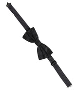 Dolce & Gabbana Black White Polka Dot Adjustable Neck Papillon Bow Tie