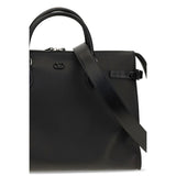 Valentino Garavani Black Calf Leather Bos Taurus Shoulder Bag