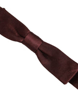 Dolce & Gabbana Men Brown 100% Silk Adjustable Neck Papillon Bow Tie
