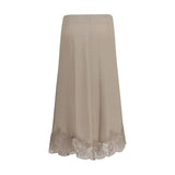 P.A.R.O.S.H. Beige Acetate Midi Skirt