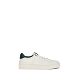 Balmain White Calf Leather Bos Taurus Sneakers