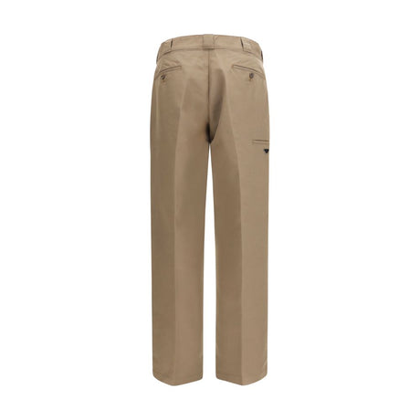 Prada Brown Cotton Casual Pants