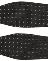 Dolce & Gabbana Black White Polka Dot Adjustable Neck Papillon Bow Tie