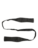 Dolce & Gabbana Black White Polka Dot Adjustable Neck Papillon Bow Tie