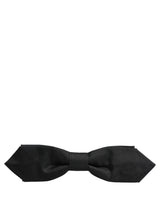 Dolce & Gabbana Men Black Polyester Adjustable Neck Papillon Bow Tie