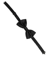 Dolce & Gabbana Men Black 100% Silk Adjustable Neck Papillon Bow Tie