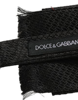 Dolce & Gabbana Men Black 100% SIlk Adjustable Neck Papillon Bow Tie