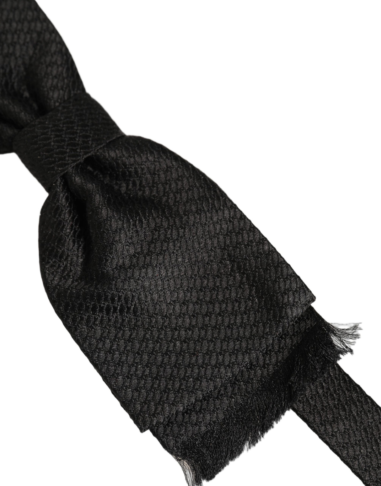 Dolce & Gabbana Men Black 100% SIlk Adjustable Neck Papillon Bow Tie