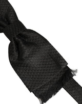 Dolce & Gabbana Men Black 100% SIlk Adjustable Neck Papillon Bow Tie