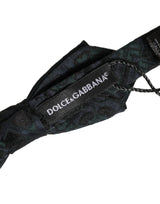 Dolce & Gabbana Men Black Green Paisley Adjustable Neck Papillon Bow Tie