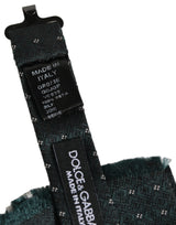 Dolce & Gabbana Men Green Patterned Adjustable Neck Papillon Bow Tie