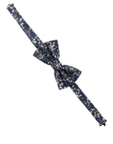 Dolce & Gabbana Men Navy Blue Floral Adjustable Neck Papillon Bow Tie