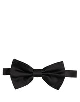 Dolce & Gabbana Men Black 100% Silk Adjustable Neck Papillon Bow Tie