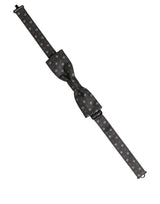 Dolce & Gabbana Men Dark Gray Geometric Adjustable Bow Tie