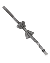 Dolce & Gabbana Men Gray 100% Silk Adjustable Neck Papillon Bow Tie