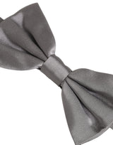 Dolce & Gabbana Men Gray 100% Silk Adjustable Neck Papillon Bow Tie