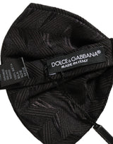 Dolce & Gabbana Men Black Patterned Adjustable Neck Papillon Bow Tie
