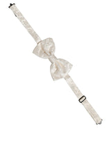 Dolce & Gabbana Men White Floral Silk Adjustable Neck Papillon BowTie