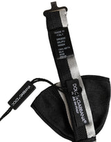 Dolce & Gabbana Black Silver 100% Silk Adjustable Neck Papillon Bow Tie