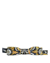 Dolce & Gabbana Multicolor Damask Style Adjustable Neck Papillon Bow Tie