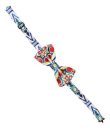 Dolce & Gabbana Men Multicolor Majolica Adjustable Neck Papillon Bow Tie
