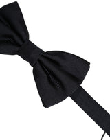 Dolce & Gabbana Men Dark Blue 100% Silk Adjustable Neck Papillon Bow Tie