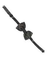 Dolce & Gabbana Men Metallic Black Silk Adjustable Neck Papillon Bow Tie