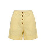 Trussardi Jeans Yellow Flax Women Shorts