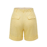 Trussardi Jeans Yellow Flax Women Shorts