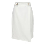 Trussardi Jeans White Polyester Women Skirt